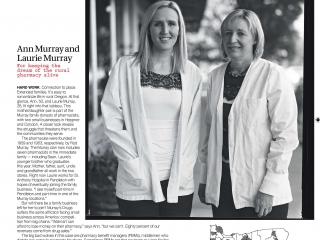 Ann and Laurie Murray Rural Oregon Pharmacists outdoor portrait