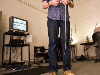 Avantgarde Film Maker Craig Baldwin clips film