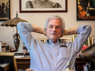 Greg Kafory Portland Trial Lawyer relaxes at his work desk